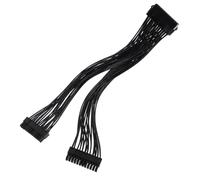 NUOBESTY Adaptateur Double Bloc d'alimentation 24 Broches Câble D'extension Alimentation ATX Noir pour Cartes Mères Et Alimentation Synchrone Usage Informatique 3,3v-12v