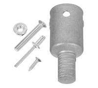 NUOBESTY Adaptateur Embout Aluminium pour Manche de Balai Kit Argenté Fixation Stable pour Manches et Extension pour Outils de Nettoyage Polyvalents