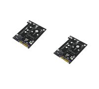 NUOBESTY Adaptateur Msata vers Dual pour SSD Convertisseur de Carte pour Ordinateur de Bureau Compatible SSD de Complète