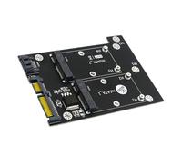 NUOBESTY Adaptateur Msata vers pour Deux Ssd Msata Support Haute Vitesse Indicateur LED Bleu Compatible Système Informatique
