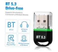 NUOBESTY Adaptateur USB sans Fil Vert Récepteur USB Compact et Portable Transmission Stable Jusquà Compatible PC Laptop et Ordinateur