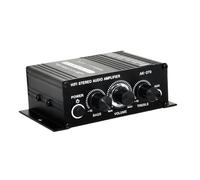 NUOBESTY Amplificateur Numérique Stéréo Double Canal avec Basses Et Aigus pour Enceintes Passives Système Compact avec Effet Surround Et Contrôle Éclairé