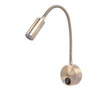 NUOBESTY Applique Murale De Chambre LED 3w Lumière Chaude Interrupteur, Projeteur D’éclairage De Chevet Réglable, Lampe De Lecture Multifonction, Usage Intérieur, Protection des Yeux