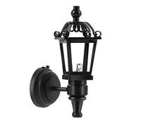 NUOBESTY Applique Murale LED pour Maison De Poupée À L'Échelle 1:12 - Lanterne Noire Miniature pour Décoration De Maison De Poupée Accessoire D'Éclairage pour Mini Maison