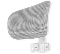 NUOBESTY Appui-Tête de Chaise de Bureau Réglable en Hauteur Coussin de Tête en Maille Respirante Accessoire 1 Pièce Argenté Cadre Blanc Adapté pour Chaise Bureau Ergonomique et Travail