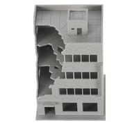 NUOBESTY Architecture Endommagée Réaliste Décor Miniature pour Maquettes Ferroviaires et Micro-paysages Historiques