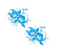 NUOBESTY Autocollants pour Carrosserie Voiture Lot de 2 à Motif Floral, Autocollants Décoratifs Réfléchissants pour Moto et SUV, Facile à Appliquer