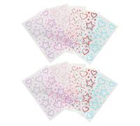 NUOBESTY Autocollants Strass 3d Visage et Corps D’étoile et Cœur, 10 Pièces Multicolores, Décoration DIY pour Maquillage, Nail Art et Festivals