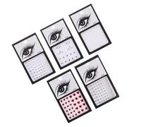 NUOBESTY Autocollants Yeux et Corps 5 Pièces Strass Acrylique Blanc et Coloré Décorations Faciales Paillettes pour Fête Bijoux Visage Femmes Réutilisables Tattoo Temporaire Festival