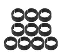 NUOBESTY Bague D'amortissement Remplacement Facile Interférences 10 Pièces en Plastique Noir Structure Fendue pour Pied de Microphone et Instrument