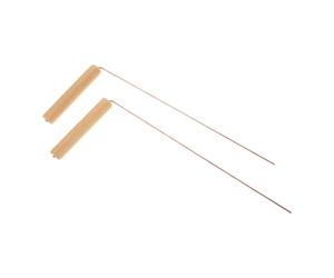 NUOBESTY Baguettes de Sourcier en Cuivre Robustes Lot de 2 Petite Taille Poignées Bois Outils de Divination pour Recherche D’Eau et Phénomènes Paranormaux Détecteurs D’Énergie