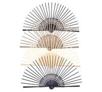 NUOBESTY Baleines de Ventilateur Pliant en Bambou Naturel 4 Pcs Noir Bleu Blanc Marron Cadre D’éventail Vierge pour Bricolage DIY Accessoires D’Artisanat Chinois Pliable, Décoratif