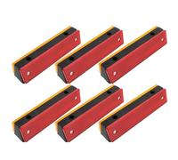 NUOBESTY Balises de Sécurité Réfléchissantes Amélioration Visibilité Nocturne Rectangulaires en ABS 6pcs Haute Réflectivité pour Allées de Garage et Routes