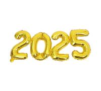 NUOBESTY Ballons en Aluminium 2025 Dorés 1 Lot pour Décoration du Nouvel An Fête Anniversaire Accessoire Photo Résistant et Solide