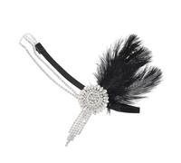 NUOBESTY Bandeau à Plumage d'Autruche Vintage 1920S pour Femme Accessoire de Coiffure Créatif Coiffe de Fête et Bal Masqué Style Élégant et Rétro Carnaval et Soirées Costumées
