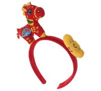 NUOBESTY Bandeau Année du Cheval en Tissu Léger et Doux, Accessoire de Fête Nouvel An Chinois, Serrage-Tête Décoratif pour Réveillon, Bandeau à Caractères Chinois pour Célébrations