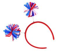 NUOBESTY Bandeau Fête Indépendance aux Trois Couleurs Rouge Blanc Bleu en Laine Confortable Accessoire Coiffure Femme Décoration Événement Patriote