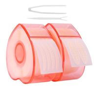 NUOBESTY Bandes Adhésives pour Paupières Respirantes à Double Œillet, Ruban de Lifting pour Paupières Tombantes, Autocollants Invisibles en Dentelle Cœur, 2 Rouleaux Applicateurs