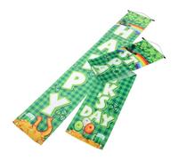 NUOBESTY Bannière de Jardin Saint-patrick en Polyester Trèfle, Design Élégant, Installation Facile pour Porches et Décorations de Fête Irlandaises