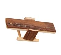 NUOBESTY Bascule en Bois Aire de Jeu pour Cage pour Hamster et Petits Animaux Développement des Compétences, Couleur Café, Accessoire pour Maison d'animaux