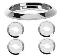 NUOBESTY Base de Bouton de Cuisinière à Gaz en Abs Argenté, Lot de 5 Pièces, Installation Facile et Design Élégant pour Barbecue Cuisine