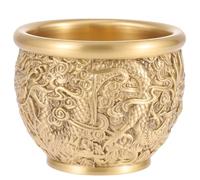 NUOBESTY Bassin à Trésors en Laiton Résistant Bol de Richesse Chinois Vintage pour Décoration Maison et Bureau