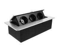 NUOBESTY Bloc Prise Encastrable de Table Aluminium Boîte Électrique Escamotable pour Bureau et Salle de Conférence Installation Facile et Fonctionnement