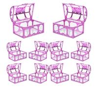 NUOBESTY Boîte à Bonbons Mariage 12 Pièces Coffret Trésor Rose Fuchsia Boîte à Dragées Délicate pour Invités Contenant Confiseries Fête Cérémonie