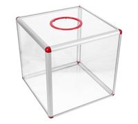 NUOBESTY Boîte à Dons Transparente Acrylique Boîte à Tombola Carrée Multifonctionnelle Urne pour Tickets de Vote et Collecte Montage Facile sans Outil Résistante pour Événements et Fêtes