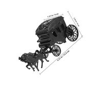NUOBESTY Boîte à Dragées Mariage de Carrosse Royal Noir, Boîte à Friandises Plastique Décorative, Coffret Présent pour Mariage, Anniversaire et Shower, Centre de Table Élégant