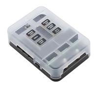 NUOBESTY Boîte à Fusibles 10-24 V 80 A Indicateurs LED Rouge et Bleu Bloc de Fusibles Multi-Voies en Nickelé Résistant à la Corrosion Visserie INOX pour Voiture Camping-Car Bateau