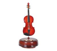 NUOBESTY Boîte à Mélodies Rotatives Violon en Plastique Abs Marron