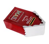NUOBESTY Boîte Aux Lettres de Noël Métal Rouge Rustique Boîte Décorative Multifonction pour Cartes Cadeaux et Tirelire Décoration Intérieure et Extérieure Festive Santa Claus