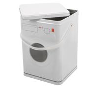 NUOBESTY Boîte de Rangement en Fer Forme Machine à Laver pour Poudre et Dosettes de Lessive Portable, Blanc, pour Décoration Buanderie Pratique et Stylée