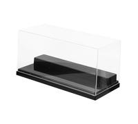 NUOBESTY Boîte de Rangement Transparent Double-Couche Plastique avec Socle Noir Présentoir et Coffret de Stockage pour Figurines Modèles et Jouets Protection Antipoussière