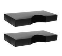 NUOBESTY Boîte Distributrice de Moufles en Plastique Noir L Lot de 2 - Organiseur Simple Face pour Bureau la Cuisine Garage et Laboratoire Distributeur de Moufles et Porte-Masques