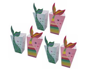 NUOBESTY Boîtes à Popcorn Motif Queue de Sirène Légères et Résistantes la Compression Lot de 24 en Papier Bleu Créatives pour Fêtes et Soirées Cinéma