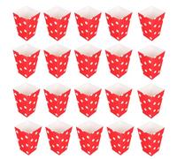 NUOBESTY Boîtes à Popcorn pour Fête 48 Pièces Sachets Rouges à Pois pour Snacks, Frites, Pop-corn Contenants Jetables pour Soirée Cinéma, Événement, Fournitures de Fête