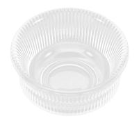 NUOBESTY Bol à Ongles en Verre Transparent Texture Verticale Petit Bol Multi-Usages pour Accessoires de Nail Art Plat à Ongles en Acrylique pour Salon et Usage Domestique Outil pour