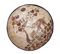 NUOBESTY Bol en Coquille de Noix Naturelle Bol de Conservation Écologique pour Clés et Bonbons pour Bureau et Maison Motif Unique Usage Multifonction