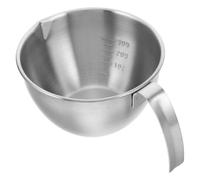 NUOBESTY Bol Mélangeur en Acier Inoxydable 12 CM avec Poignée Bol Doseur Gradué à Bec Verseur en V Saladier Multifonction pour Pâtisserie la Cuisine et Battage Nettoyage Facile