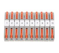 NUOBESTY Borniers Électriques Din Rail Pct211 Gris Kit 10 Pièces Connecteurs à Levier Rapide pour Fils Rigides et Souples Blocs de Connexion Industriels pour Armoires Électriques et