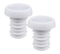 NUOBESTY Bouchons D'extrémité de Guidon Vélo, Capuchons Blancs, Lot | Montage à Vis D'expansion, Remplacement pour Embouts, Léger et Portable, Polyester Caoutchouc, Usage Vélo