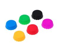 NUOBESTY Bouchons en Silicone pour Bouteille de Vin 6pcs Joint Étanche Préservent la Saveur du Vin Forme Simple et Design Élégant Pratique Couleur Aléatoire