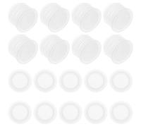 NUOBESTY Bouchons Ronds en Plastique Transparent PE Diamètre 09-1 Pouce Lot de 100 Pièces Bouchons de Rechange Hermétiques pour Bouteilles de Sel Poivre Vin et Flacons de