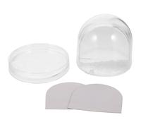 NUOBESTY Boule à Neige Photo DIY Transparente en Plastique avec Cadre Photo Intégré Mini Taille Flocons Artificiels Décoratifs pour Décoration de Bureau et Présents Couleur Aléatoire