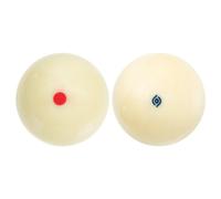 NUOBESTY Boules de Billard Diamètre 5,72cm en Résine 2 Pièces Blanches Résistantes à l'usure, Remplaçables Adaptées aux Bars et Matchs Sportifs pour Joueurs de Tous Plusieurs Styles