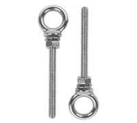 NUOBESTY Boulons à Œil de Levage en Acier Inoxydable 316 M6 X 60 MM Lot de 2 Pièces Vis à Œil Longue avec Écrou et Rondelle Résistants à la Corrosion pour Usage Marin et Extérieur