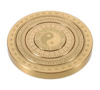 NUOBESTY Boussole Feng Shui en Laiton Mini Multifonctionnelle Plateau Bagua Rotatif pour Enseignement Culturel et Collection, Style Traditionnel Oriental Vintage