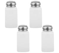 NUOBESTY Bouteille de Nettoyage Industriel 4PCS 200ML en Plastique Blanc, système de Joint Silicone, résiste à la déformation, pour Composants Micro et réparation Mobile